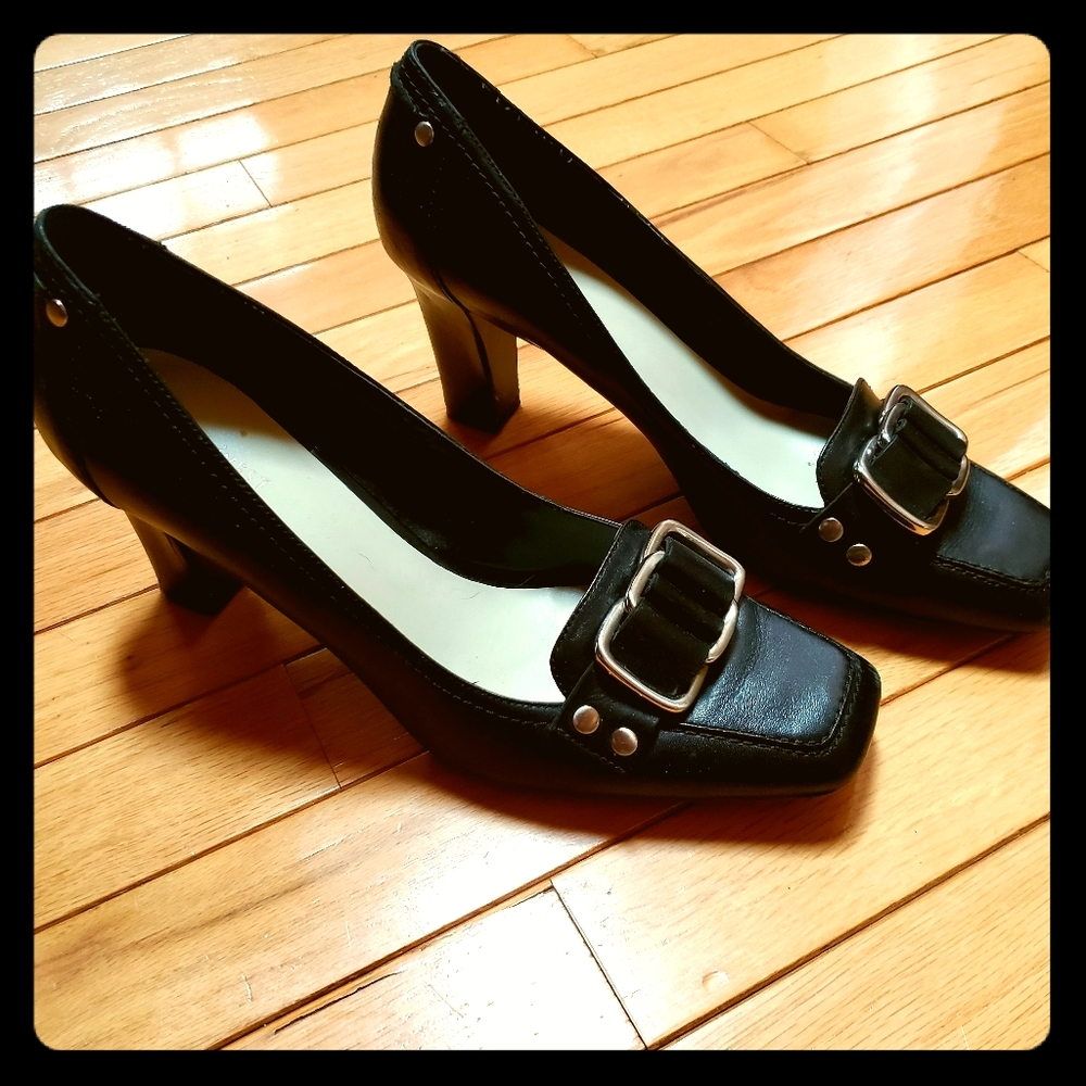 Square-toe heels from Nine West